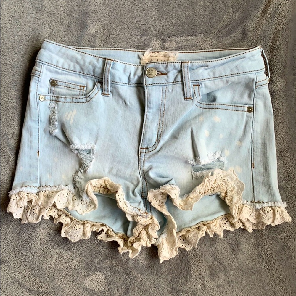 Altar’d State lace bottom jeans shorts